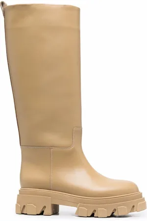 Gia Borghini Lederstiefel mit breiter Sohle