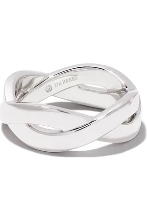 De Beers 18kt Infinity Weißgoldring
