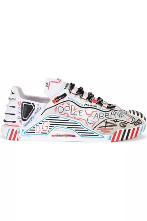 Dolce & Gabbana Damen Sneakers - Sneakers mit Graffiti-Print