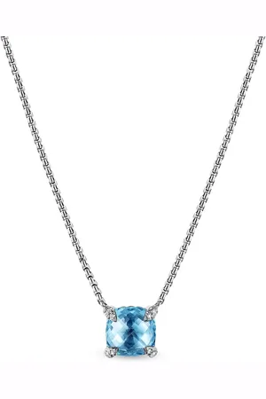 David Yurman Petite Chatelaine Halskette mit Topas und Diamanten