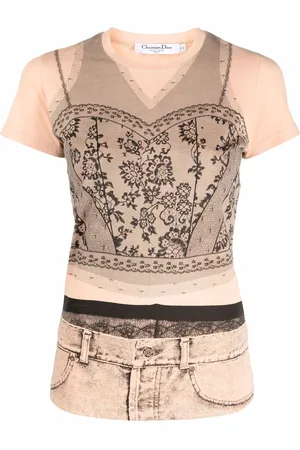 Dior 2006 T-Shirt mit Trompe-l