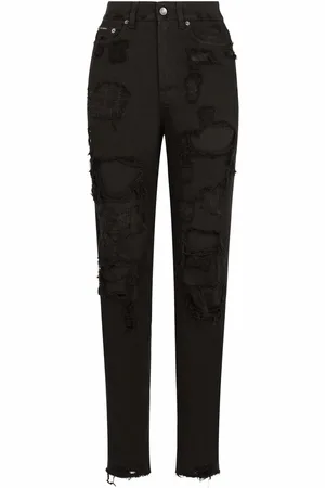 Dolce & Gabbana Boyfriend-Jeans im Distressed-Look