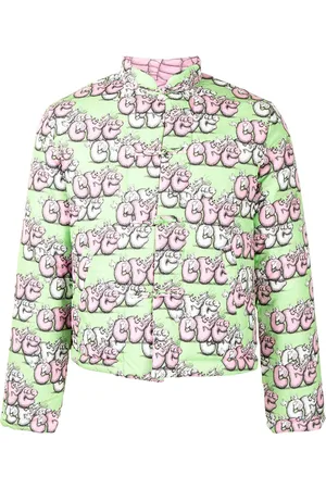 Comme des Garçons Gefütterte Jacke mit Logo-Print