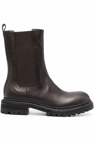 ROBERTO DEL CARLO Lederstiefel mit breiter Sohle