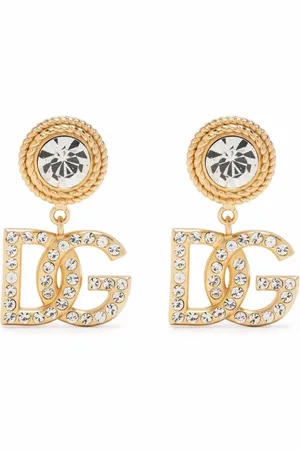 Dolce & Gabbana Ohrringe mit strassverziertem DG-Logo