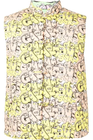 Comme des Garçons Gefütterte Weste mit Logo-Print