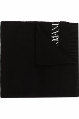 Emporio Armani Intarsien-Schal mit Logo