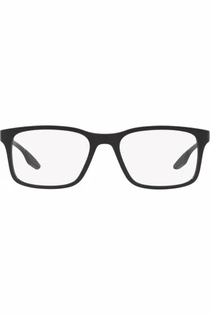 Prada Eckige Brille mit Logo-Bügel