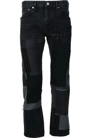JUNYA WATANABE Cropped-Jeans im Patchwork-Design