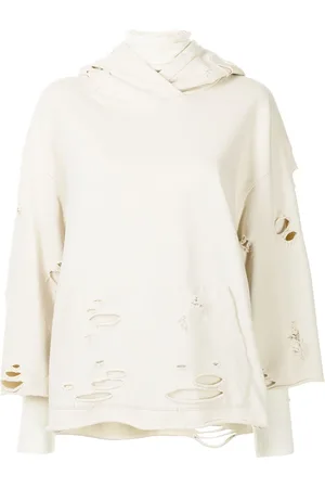 GOEN.J Hoodie im Destroyed-Look