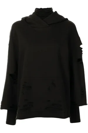 GOEN.J Hoodie im Destroyed-Look