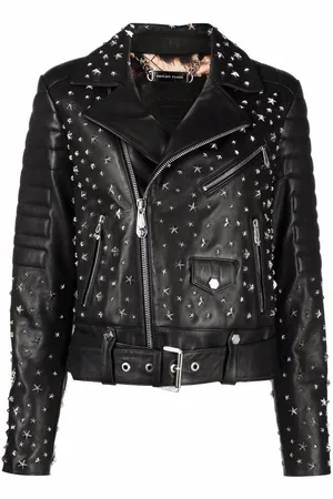 Philipp Plein Bikerjacke mit Sternnieten