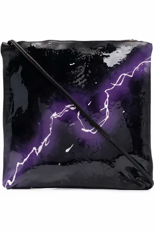 GUIDI Schultertasche mit Donner-Print