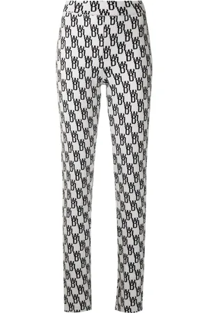 We11 Done Gestrickte Leggings mit Logo-Muster