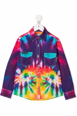 Philipp Plein Jeansrock mit Batikmuster