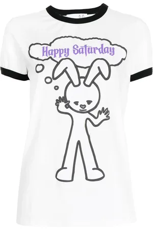 Natasha Zinko T-Shirt mit Happy Sunday-Print