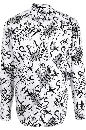 Comme des Garçons Hemd mit "Splash"-Print