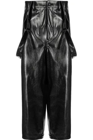 YOHJI YAMAMOTO Latzhose aus Faux-Leder
