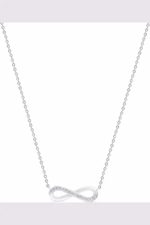 De Beers 18kt Weißgoldhalskette mit Diamanten