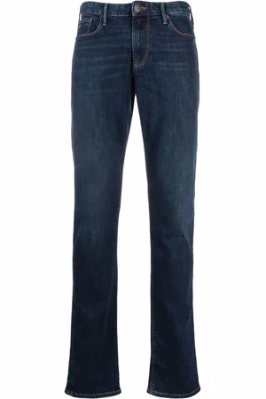 Emporio Armani Halbhohe Straight-Leg-Jeans