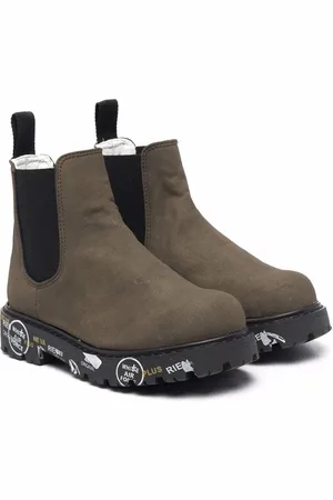 Premiata Stiefel mit Kontrastsohle