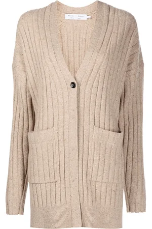 Proenza Schouler Gerippter Cardigan mit V-Ausschnitt
