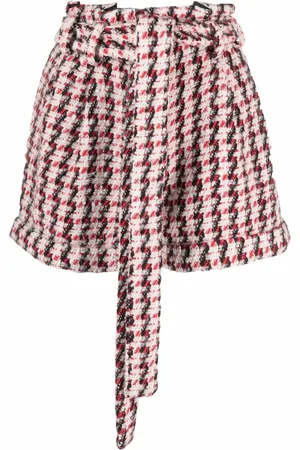 AMEN Shorts mit Hahnentrittmuster
