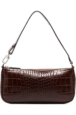By Far Schultertasche mit Kroko-Effekt