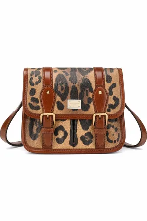 Dolce & Gabbana Kleine Crespo Kuriertasche mit Leoparden-Print