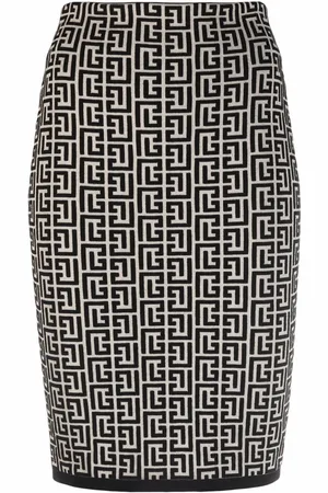 Balmain Jacquard-Rock mit Monogramm