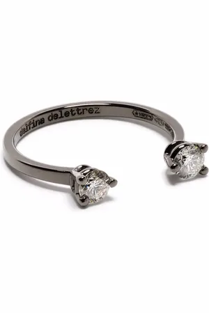 DELFINA DELETTREZ 18kt Weißgoldring mit Diamanten
