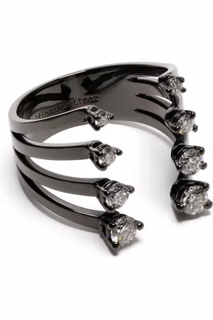 DELFINA DELETTREZ 18kt Dots Goldring mit Diamanten