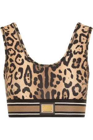 Dolce & Gabbana Cropped-Top mit Leo-Print