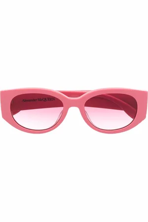 Alexander McQueen Sonnenbrille mit ovalem Gestell