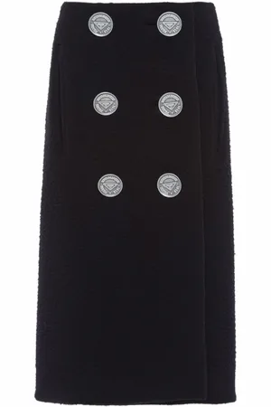 Prada Midirock mit Knopfdetail