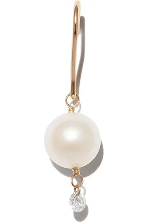 PERSÉE 18kt Rain Song Gelbgoldohrring mit Diamanten