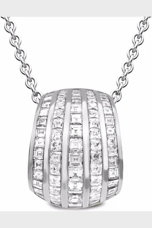 Pragnell 18kt Manhattan Weißgoldhalskette mit Diamanten