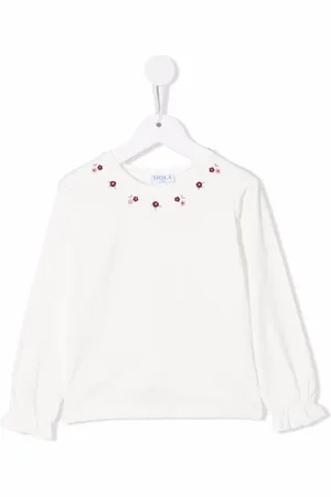SIOLA Langarmshirt mit Blumenstickerei