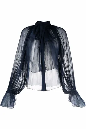 Atu Body Couture Schluppenbluse mit Sheer-Effekt