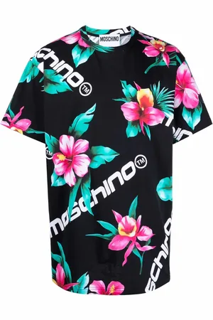 Moschino T-Shirt mit Hibiskus-Print