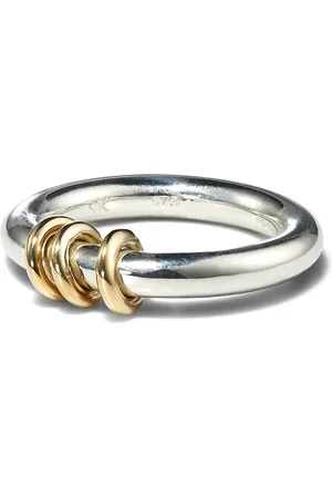SPINELLI KILCOLLIN 18kt Kane Gelbgoldring mit Sterlingsilberelement