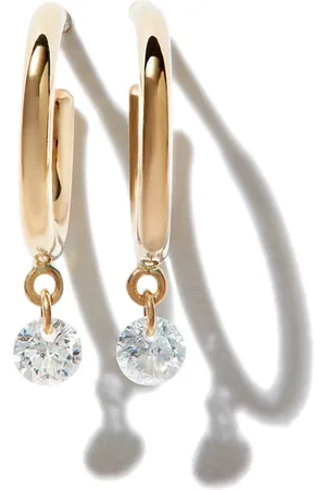 PERSÉE 18kt Gelbgoldcreolen mit Diamant