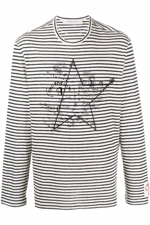 Golden Goose Gestreiftes Oberteil mit Stern-Print