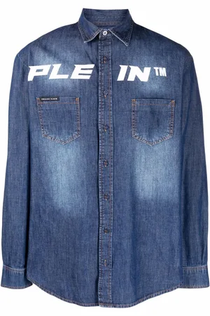 Philipp Plein Jeanshemd mit Logo