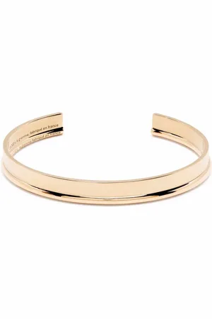 Le Gramme Poliertes 18kt Ribbon Gelbgoldarmspangen-Set