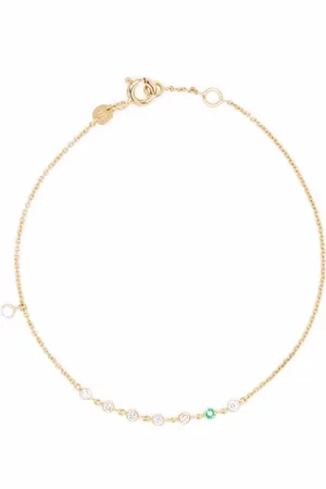 We by White Bird 18kt Clarisse Gelbgoldarmband mit Diamant und Smaragd