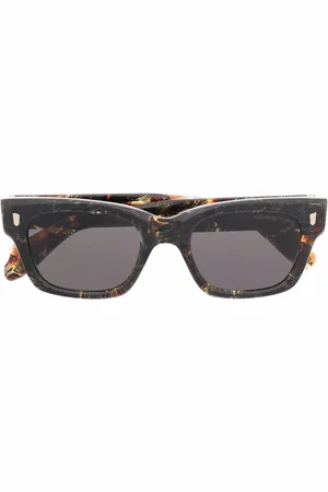 CUTLER & GROSS Eckige Sonnenbrille in Schildpattoptik