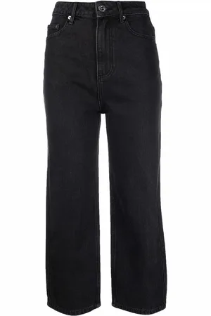 Self-Portrait Gerade Cropped-Jeans