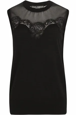 Dolce & Gabbana Ärmelloses Top mit Spitzendetail
