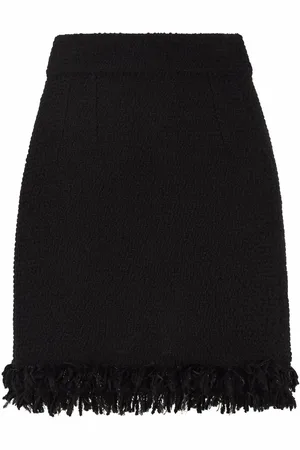 Dolce & Gabbana Bouclé-Minirock mit ausgefransten Kanten